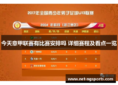 今天意甲联赛有比赛安排吗 详细赛程及看点一览